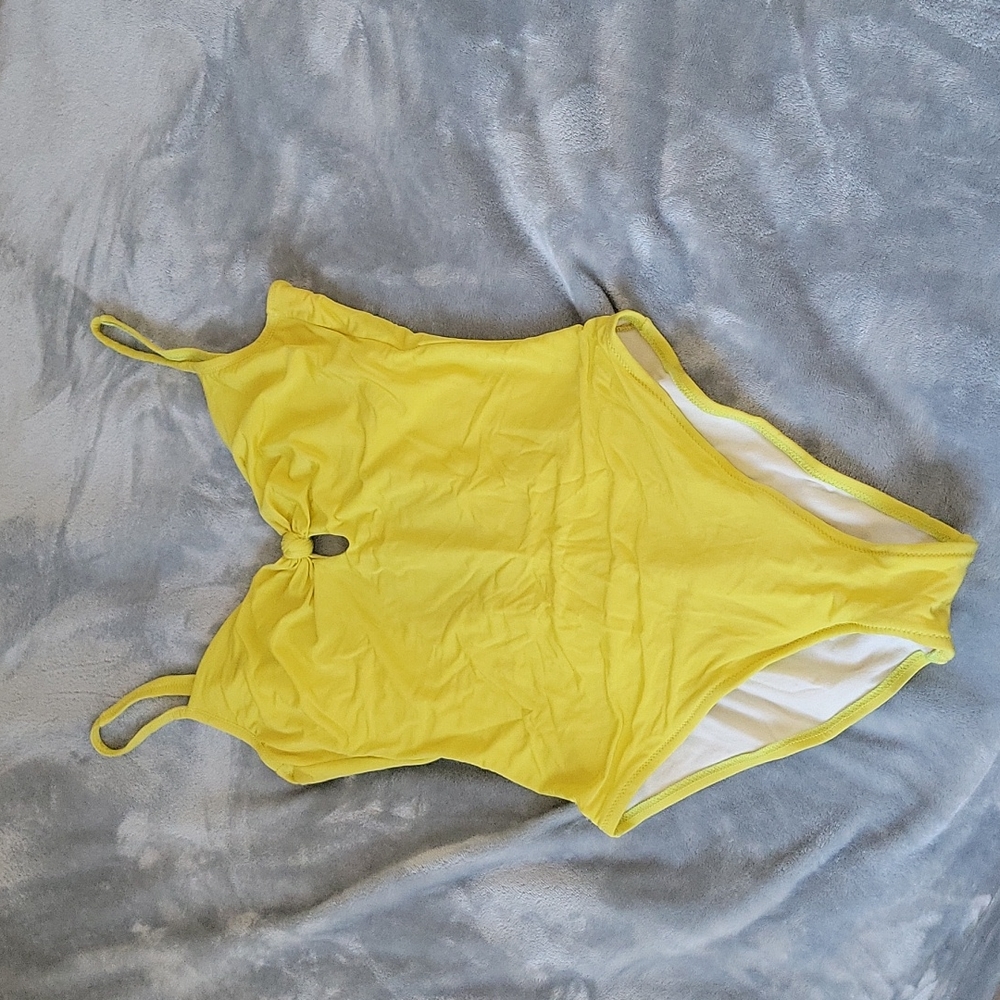 Vintage 90's La Perla Yellow One Piece Swimsuit. Size EU 46 or US Medium